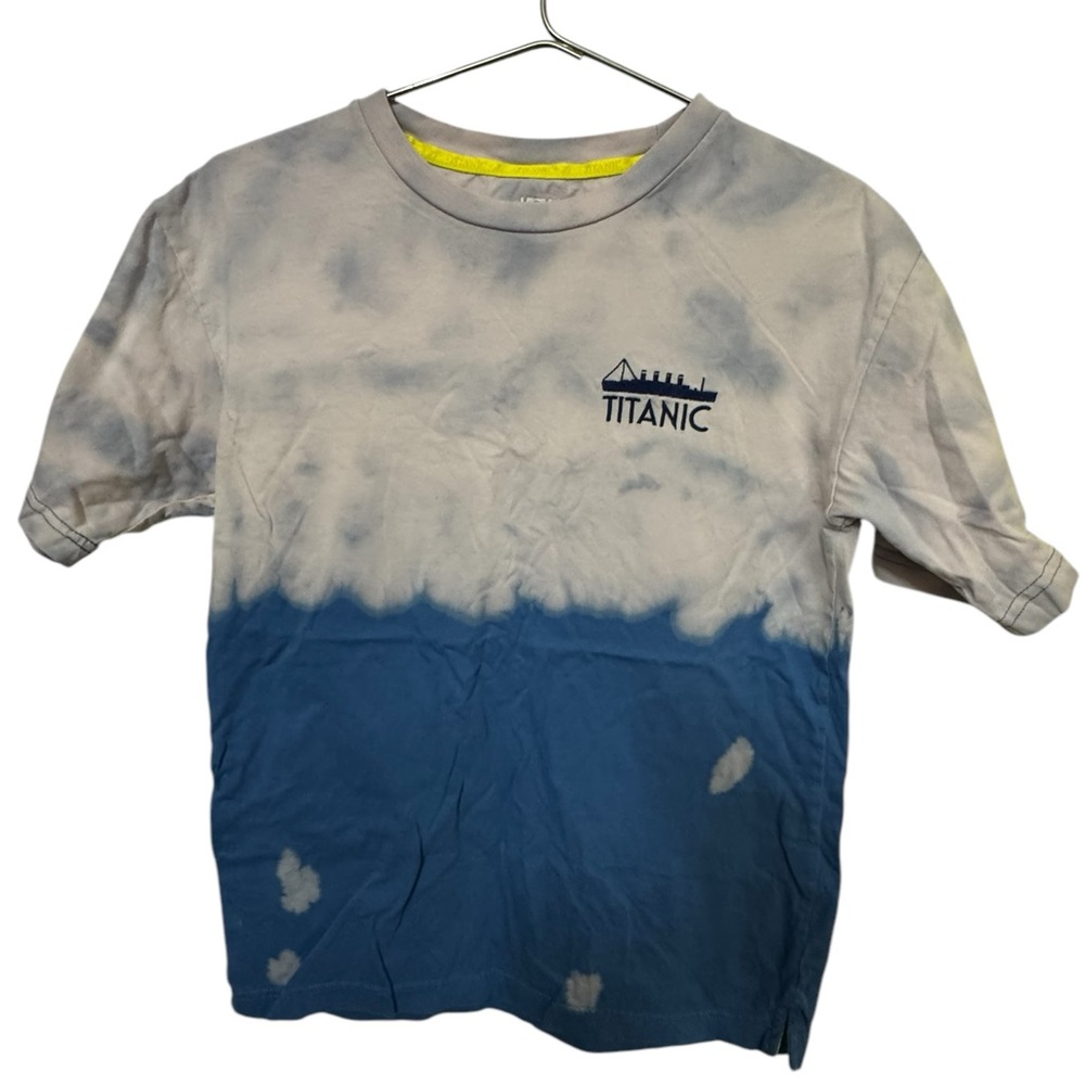 Titanic Movie 25th Anniversary Blue & White Men’s S Embroidered Limited T-Shirt